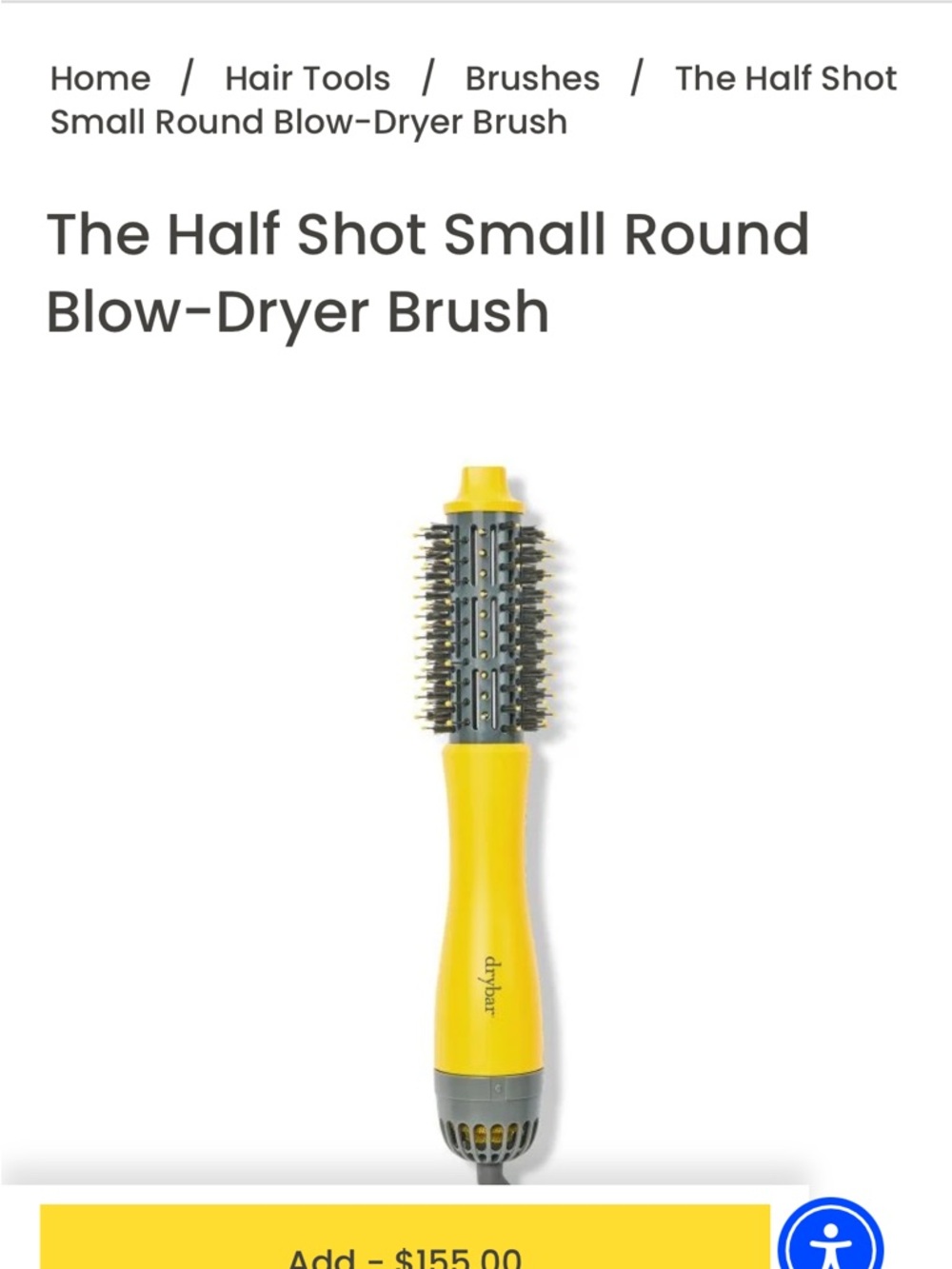 Drybar Yellow Small Round Blow-Dryer Brush